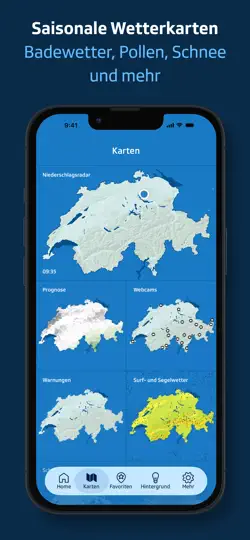Screenshot von SRF Meteo - Wetter Schweiz auf dem iPhone 5