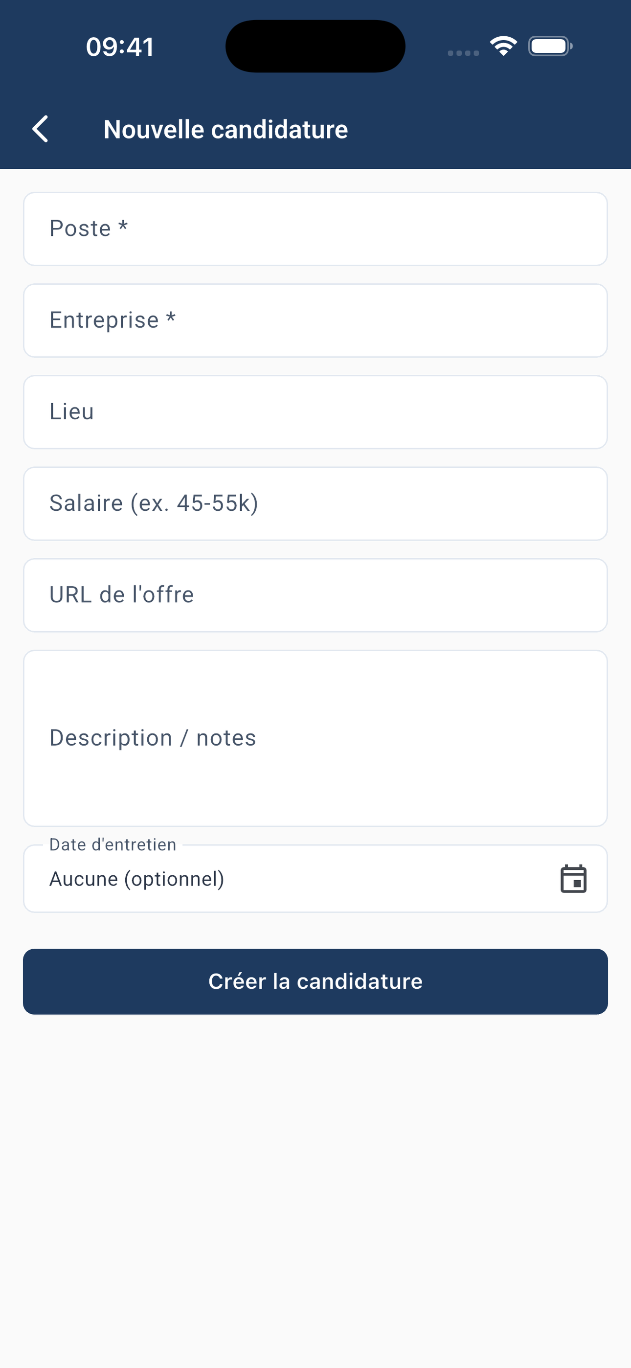 PistEmploi - Candidatures
