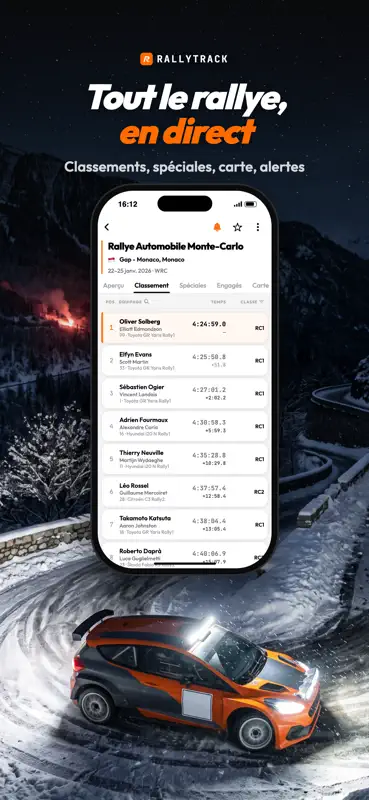 RallyTrack - Résultats rallye screenshot 1 of 7