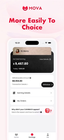 MOVA: More Cashback iPhone screenshot 3