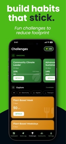 EcoCue: Track Carbon Footprint screenshot