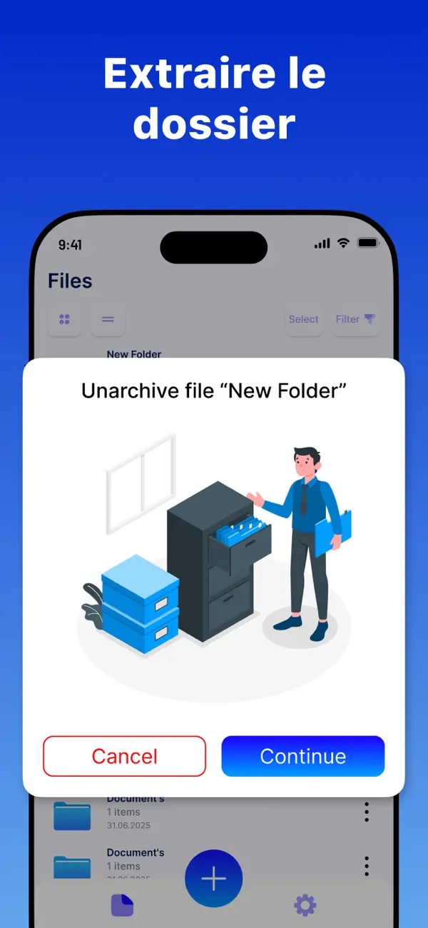 Screenshot #2 pour UnRar et UnZip Fichiers