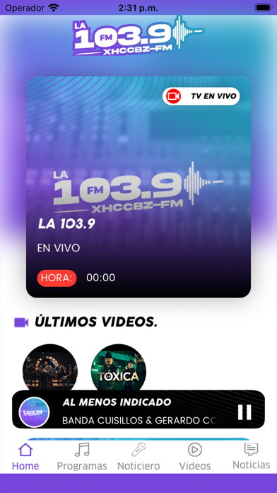 La 103.9 Screenshot