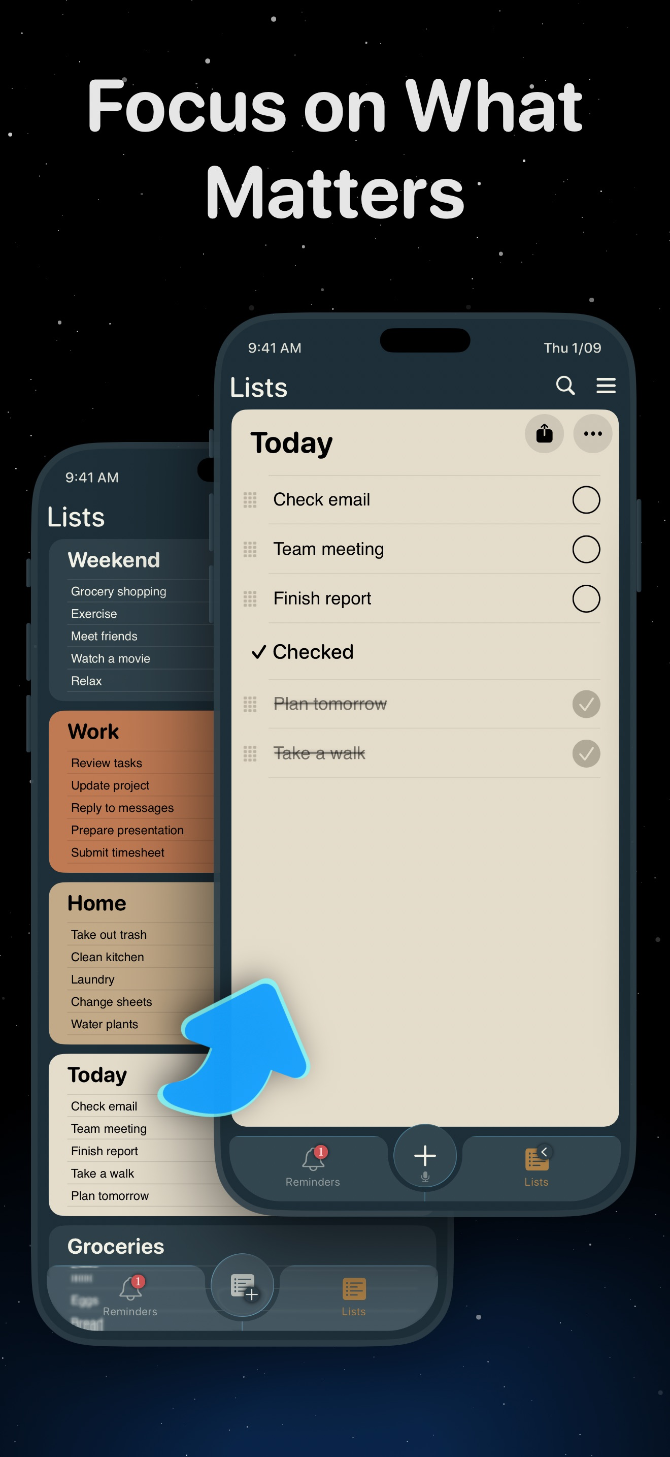 Organized: Reminders & Lists