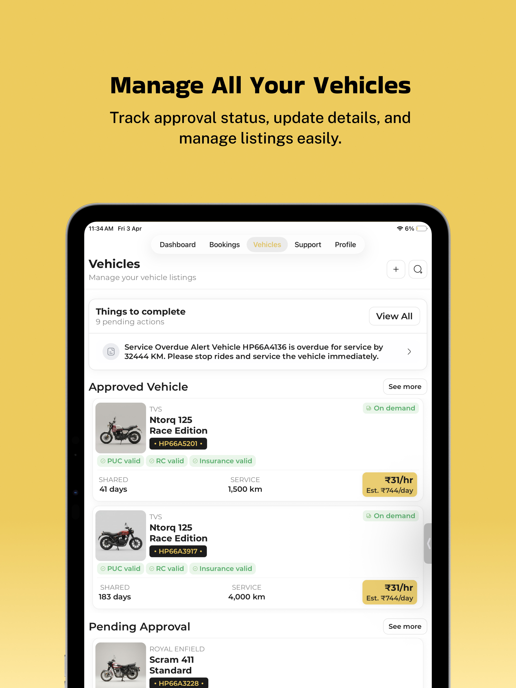 Hire N Ride - Host App screenshot 13