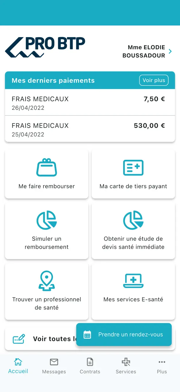 Screenshot #1 pour PRO BTP Santé