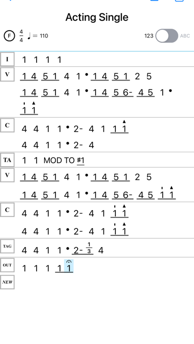 Nashville Numbers Screenshot