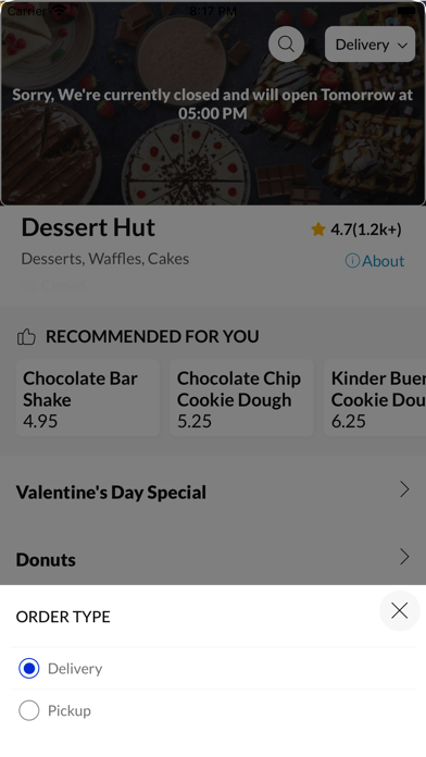Dessert Hut Woodville. Screenshot