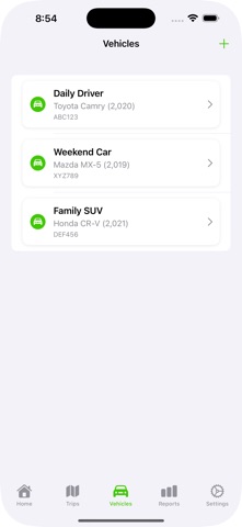 OdoLog iPhone screenshot