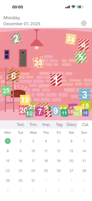 WoodCat Calendar screenshot 1