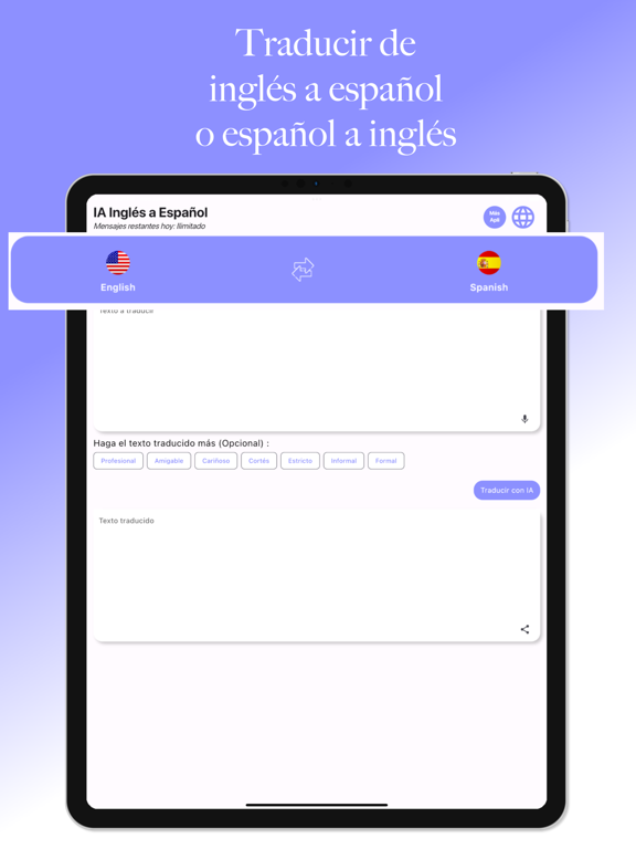 Screenshot #6 pour IA Inglés a Español Traductor