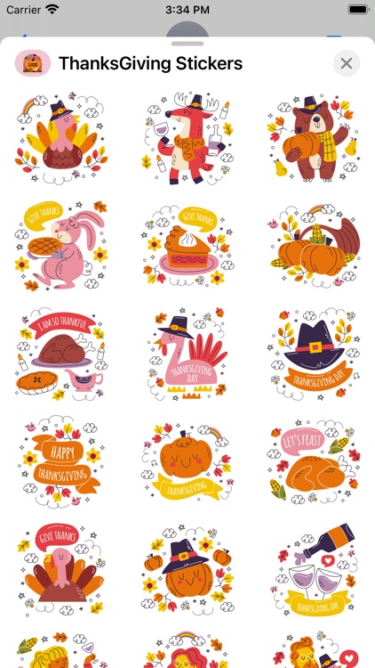 ThanksGiving Stickers Pack App