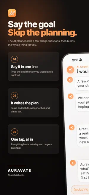 AI Goals & Habits: Auravate screenshot 1