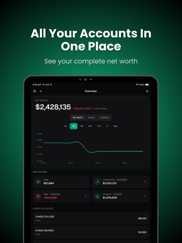 Whealth: AI Personal Finance iPad screenshot