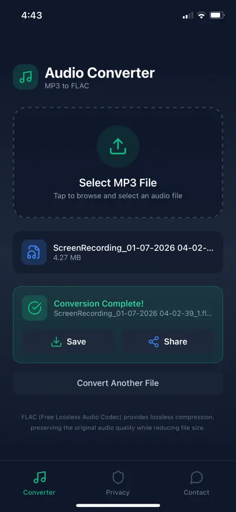 Appen MP3 to FLAC Converter screenshot 4