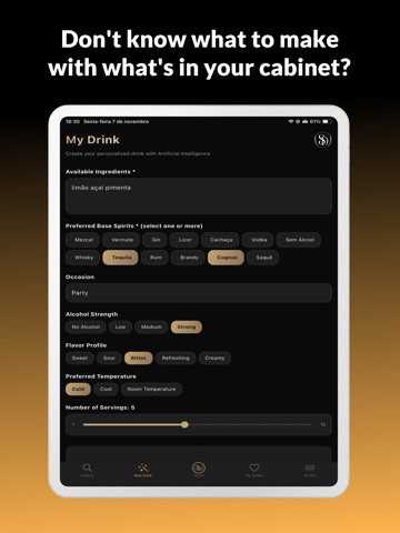 Sweet Drinks - Bar & Cocktails iPad screenshot