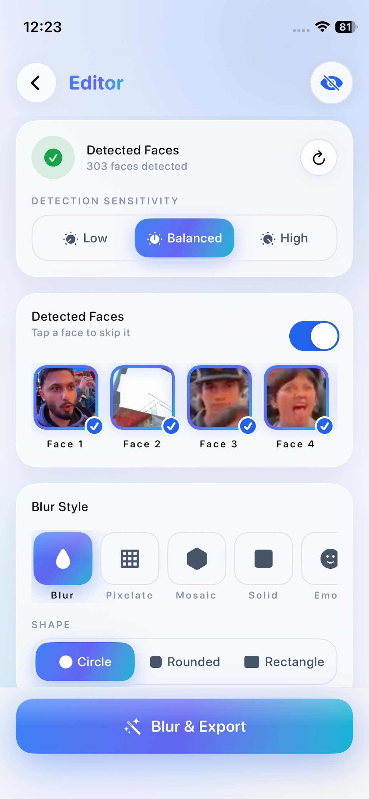 Screenshot 2 of BlurCam - Face Blur & Privacy