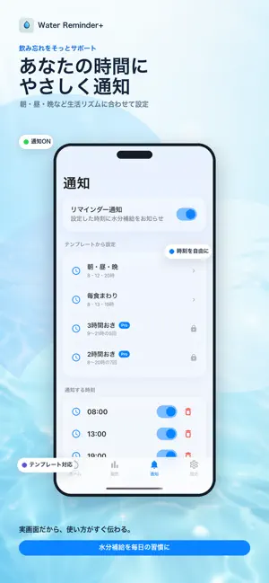 Water Reminder+ | 水分補給サポーター screenshot 4