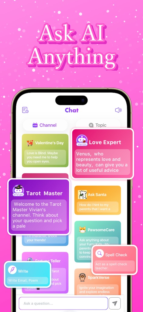 ViVi Keyboard: Theme & Chatbot - L'application intègre un chatbot IA polyvalent, permettant aux utilisateurs d'interagir avec des experts thématiques comme le "Love Expert" ou d'utiliser des fonctionnalités comme le "Spell Check" pour des messages parfaits.