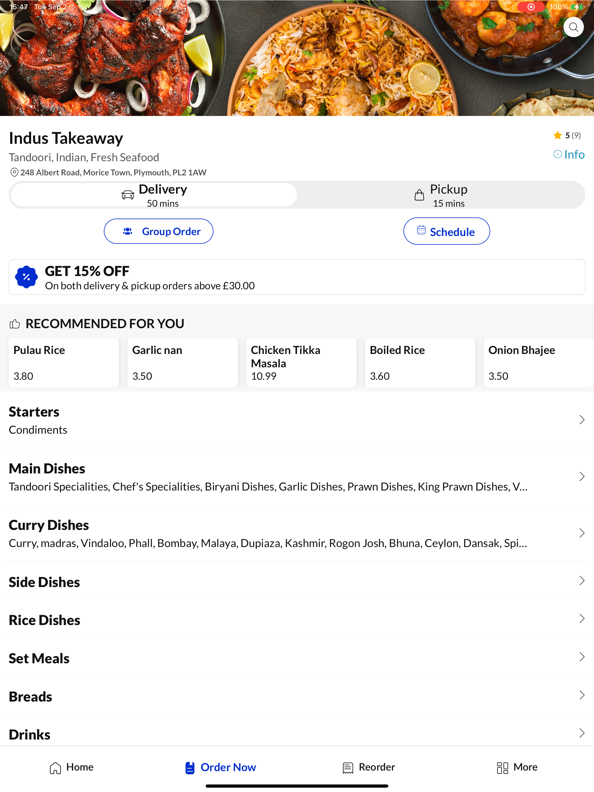 Indus Takeaway Plymouth