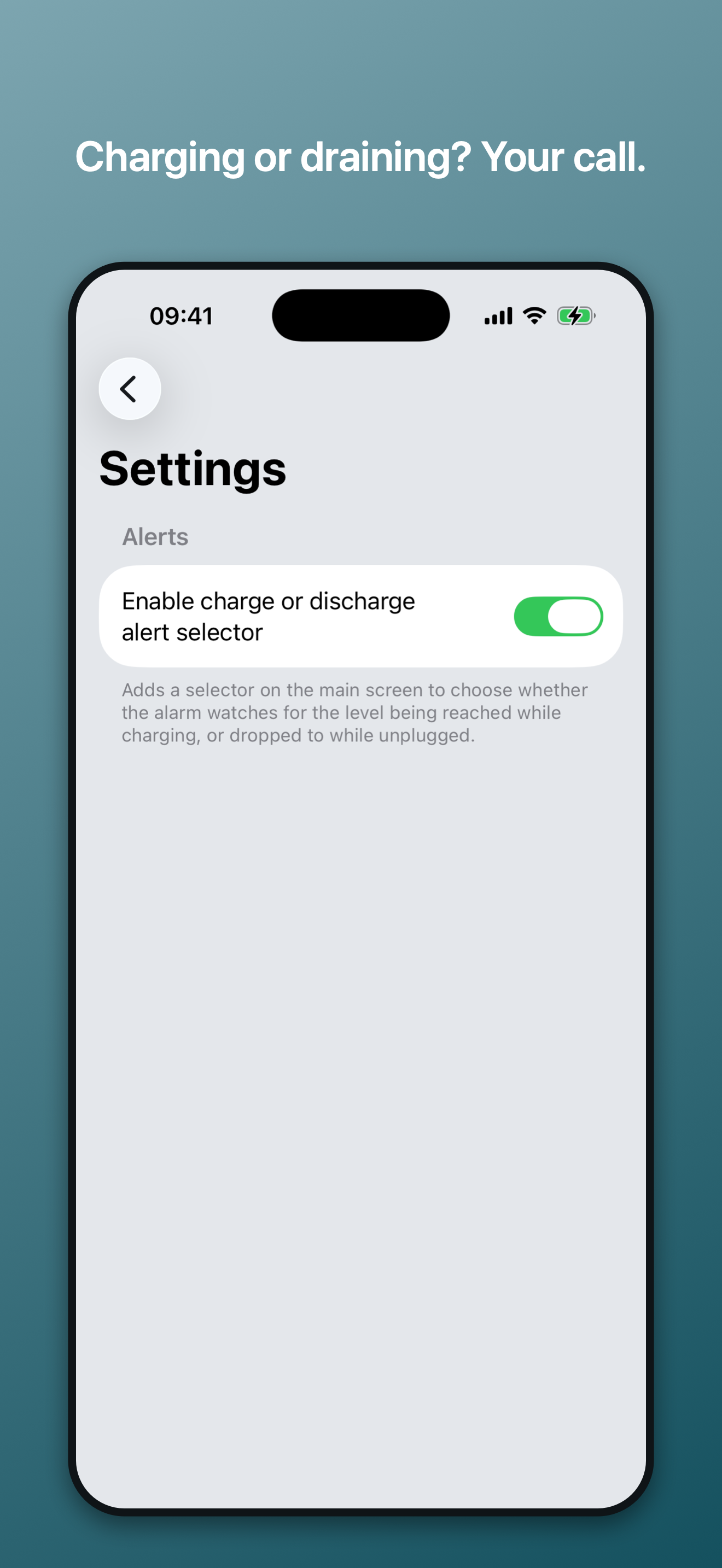 Battery Care Alarm screenshot 3