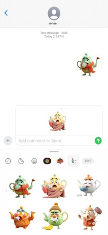 Sneezing Teapot Stickers screenshot
