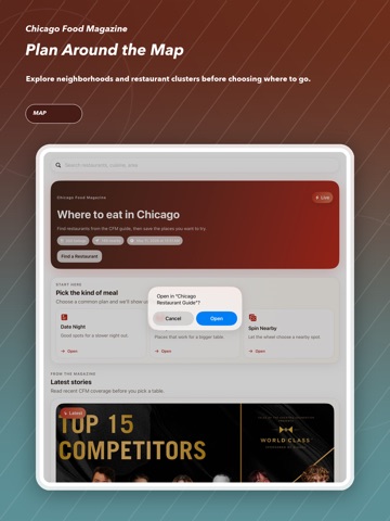 Chicago Restaurant Guide iPad screenshot