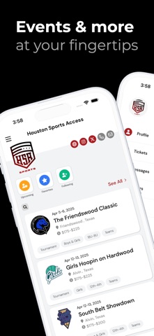 HSA Sports app screenshot