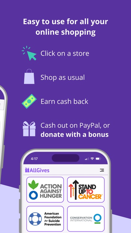 AllGives: Cash Back + Impact