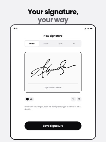 eSign – Sign PDF iPad screenshot 3