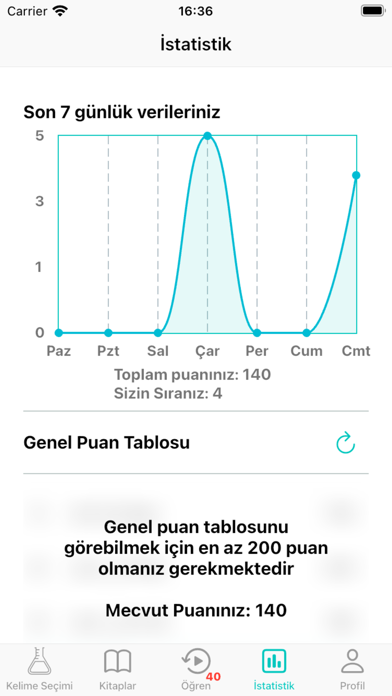 İngilizce Kelime Ezberleme App Screenshot