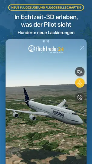 Screenshot von Flightradar24 | Flugradar auf dem iPhone 5