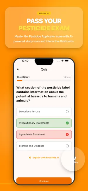 Pesticide Applicator Exam screenshot 2