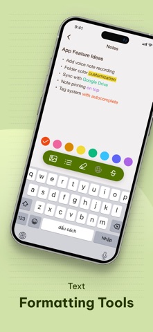 Daily Notes App iPhone screenshot