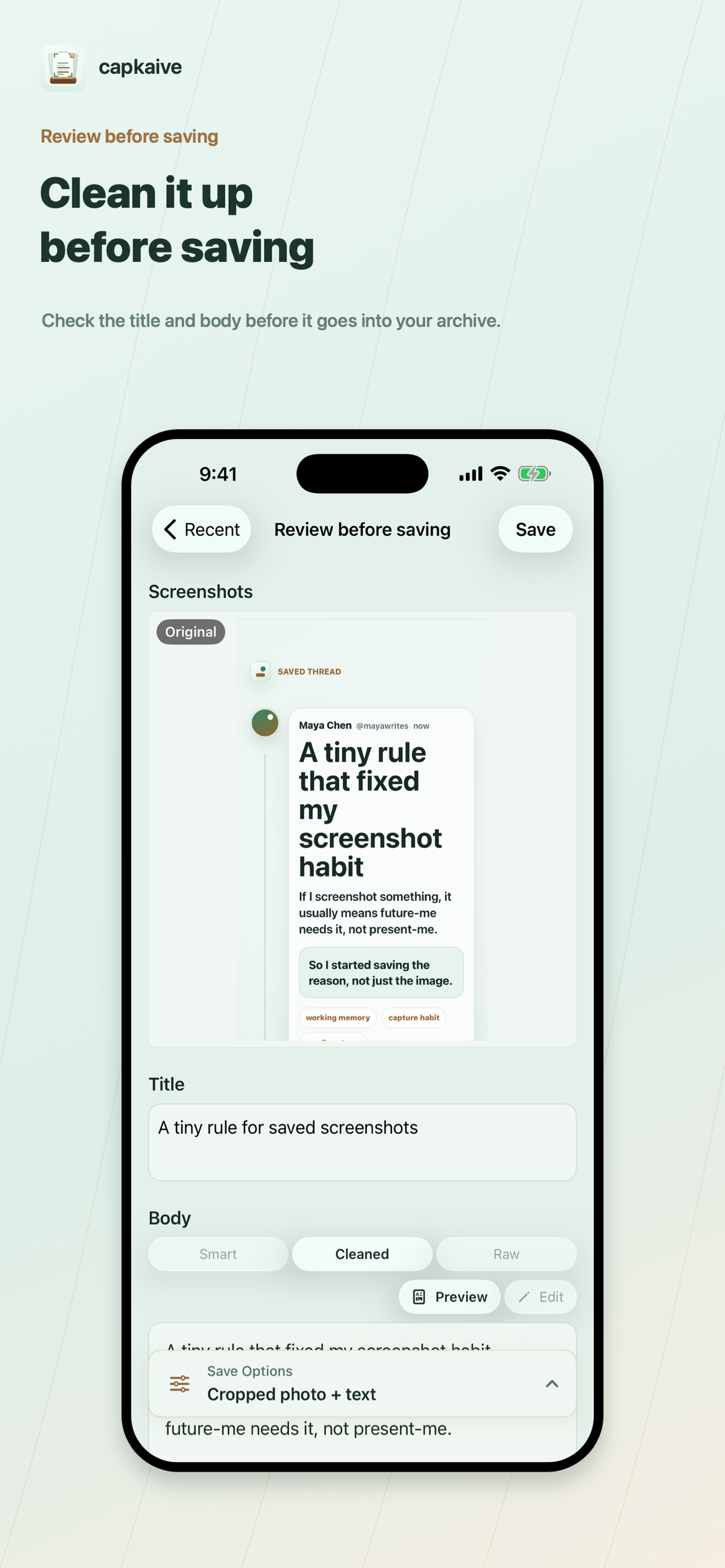 Capkaive - Screenshot to Text