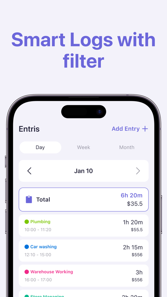 #4. Clock In: Time Sheet Tracker (iOS) 由: Majestica Lab LLC