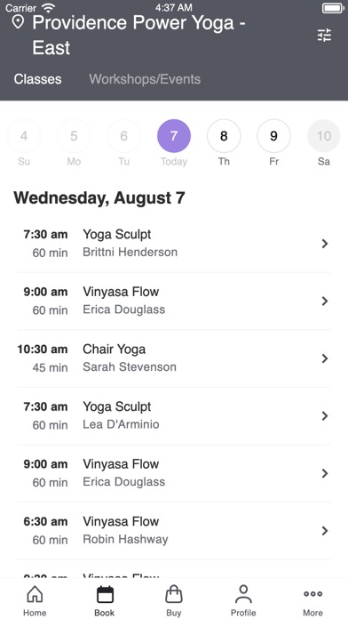 Providence Power Yoga Screenshot