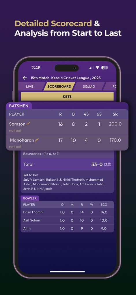 CricScore Live Line Guru Pro - Sports App | MWM