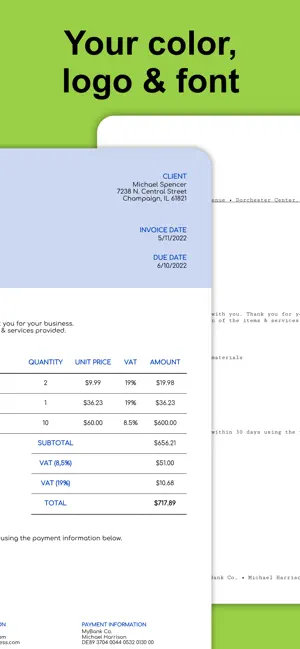 SubTotal: PDF Invoice Maker screenshot 4