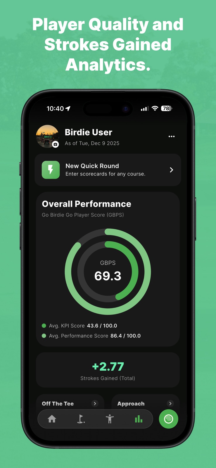 Go Birdie Go - Golf Analytics iphone screenshot 2