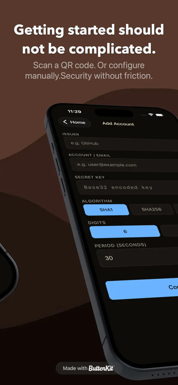 #3. TwoFac - Authenticator (iOS) Ved: Leonardo Melegari