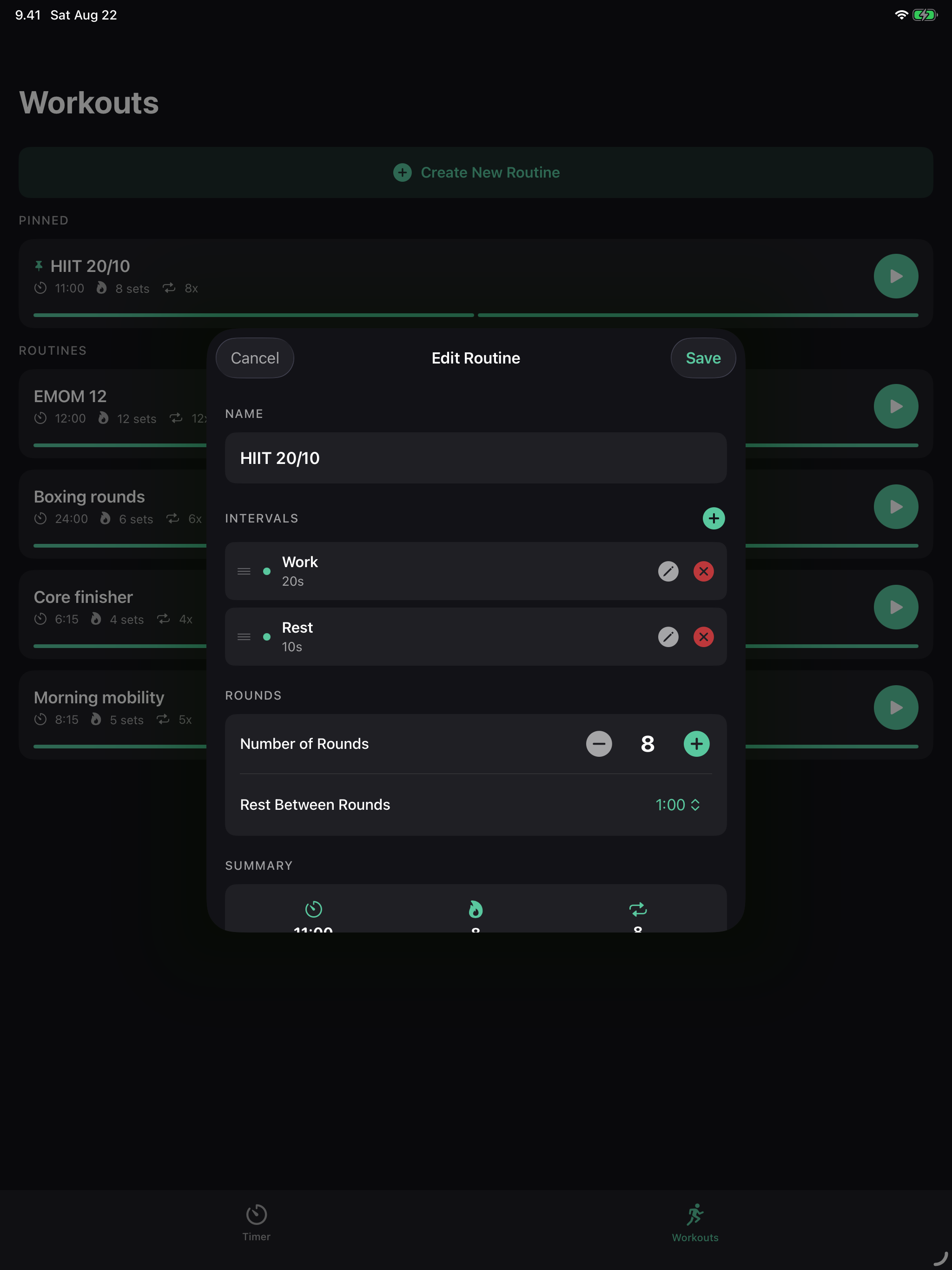 Tempo: Workout Timer screenshot 9