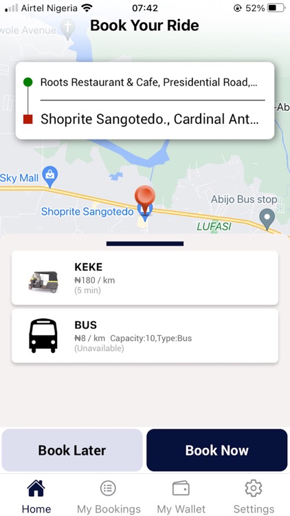 SafeRide Mobile App