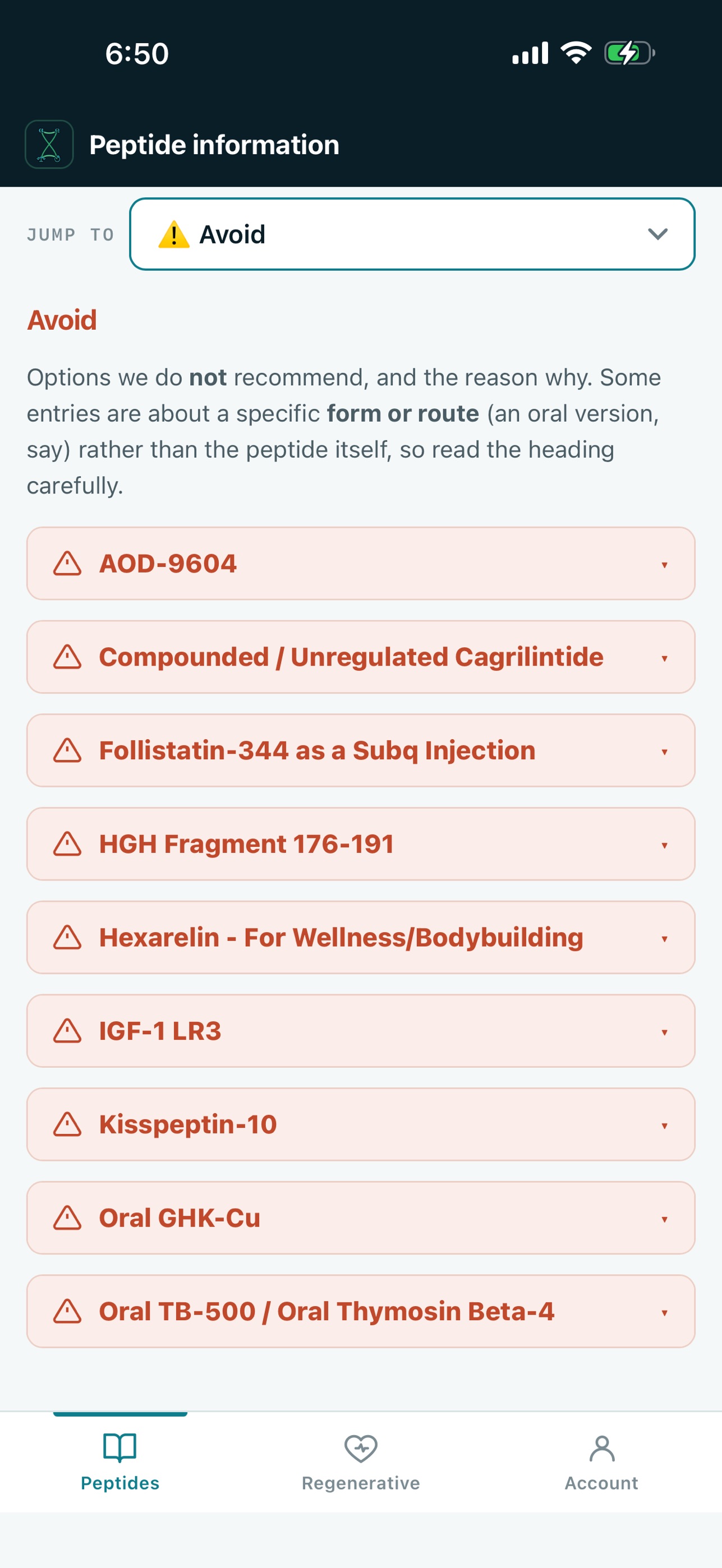 Screenshot 5 of The Peptide Supplement