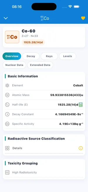 Nuclides screenshot 2