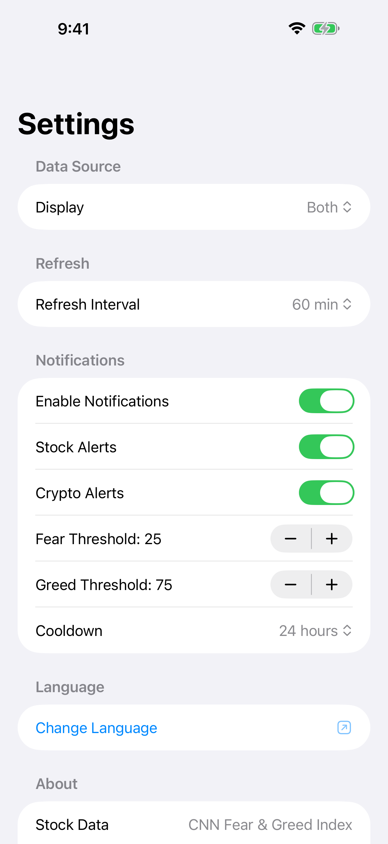 Fear & Greed Index Widget screenshot 4