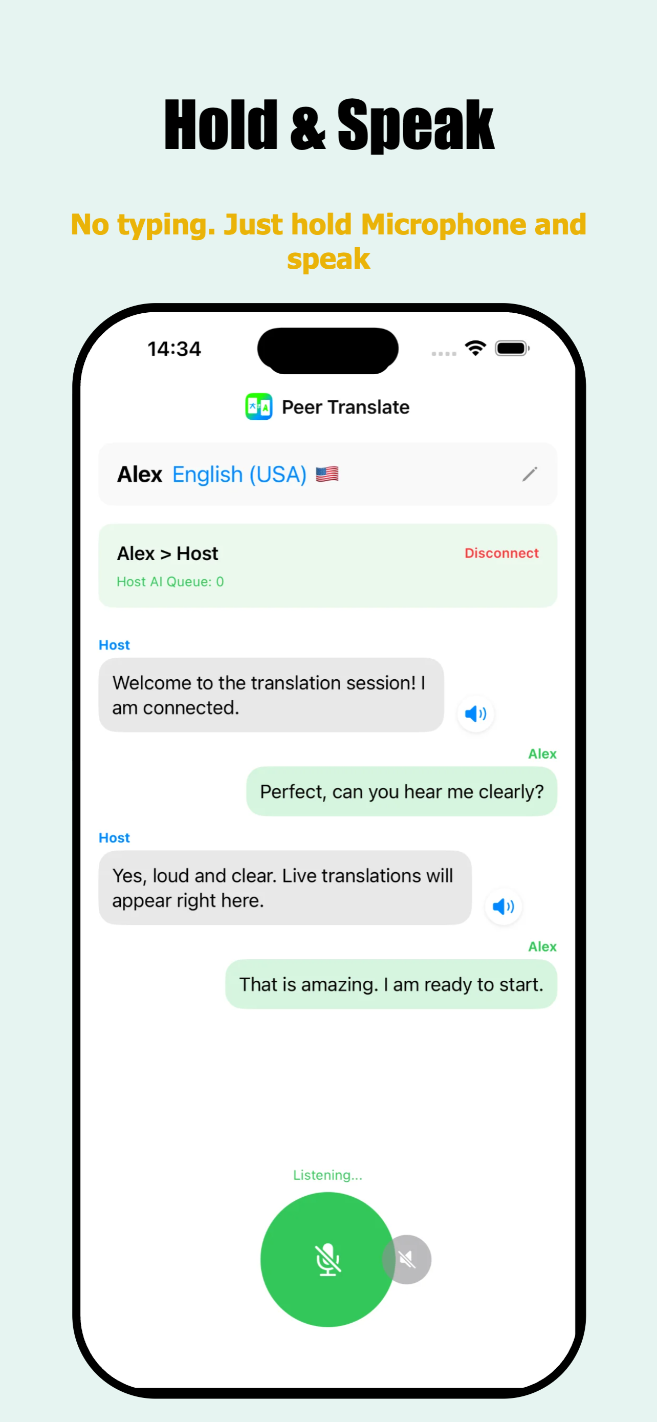 Peer Translate: Live Voice AI screenshot 4