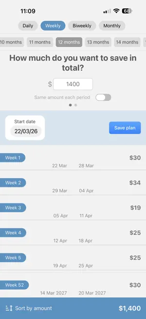 Savings goal – Smart Planner screenshot 3