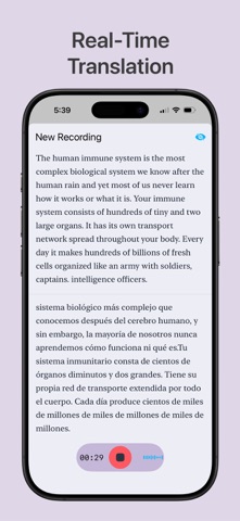 Tensha: Live Transcribe iPhone screenshot