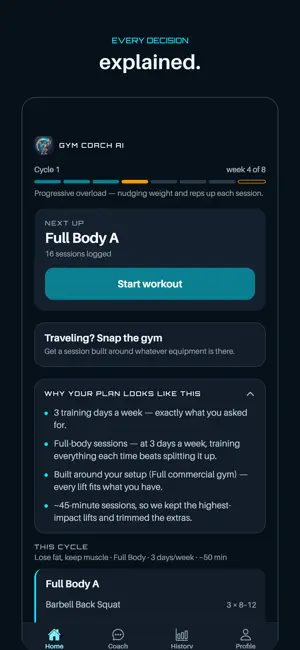 Gym Coach: Adaptive AI Trainer screenshot 1